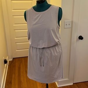Athleta light grey/mushroom polyester dress/coverup